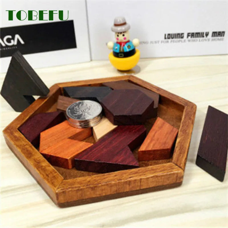 Wooden Geometric Puzzle Set