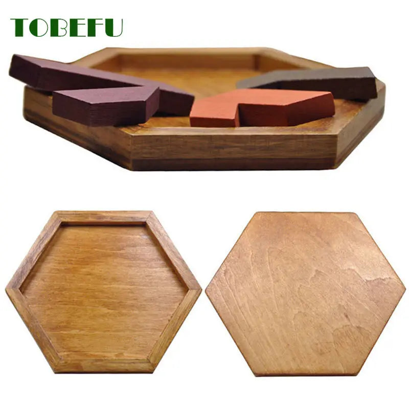 Wooden Geometric Puzzle Set