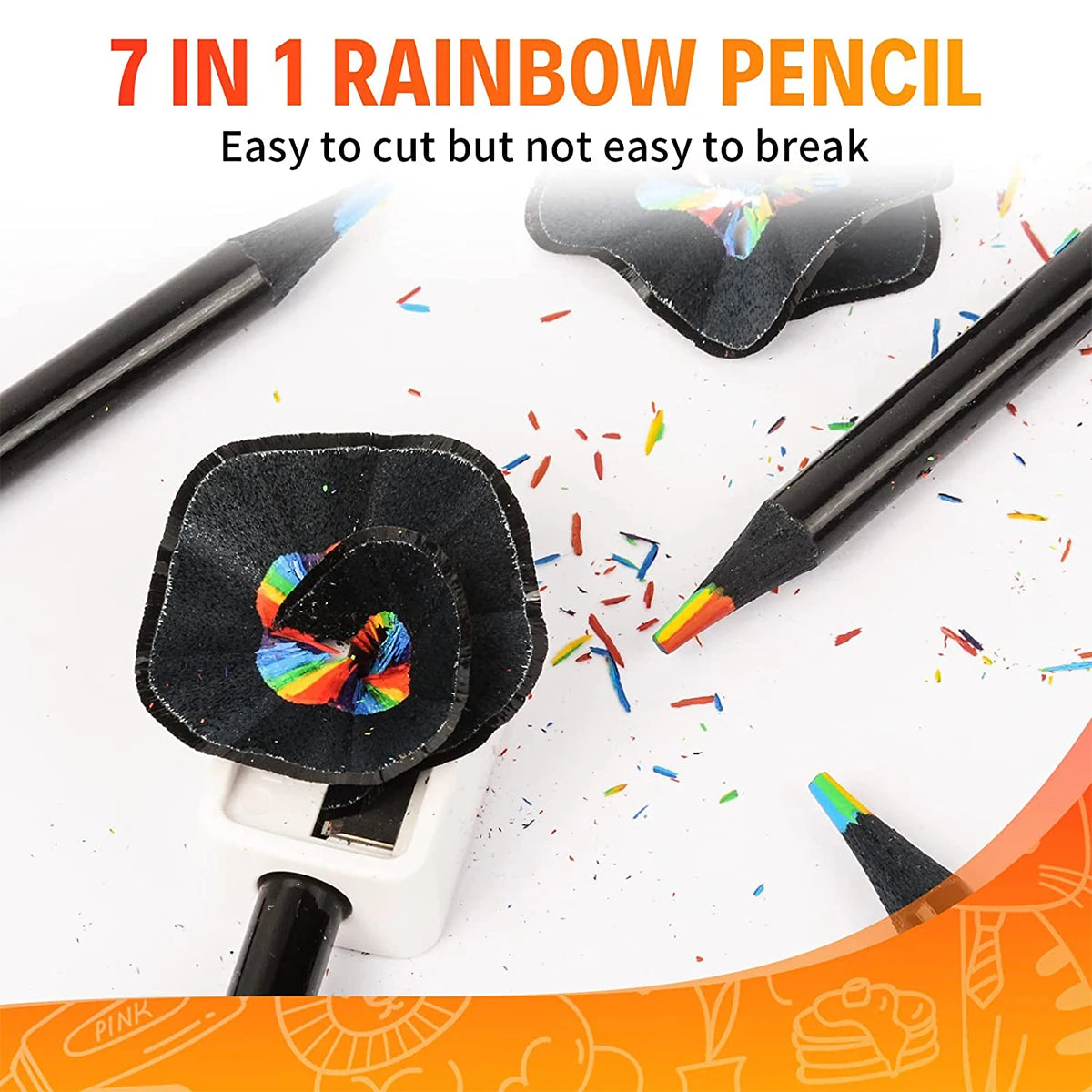 7 in 1 Rainbow Drawing Pencils